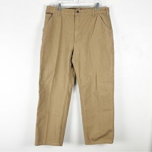 CARHARTT 100% Cotton Tan Dungaree Fit Cargo Jeans, Size 40 x 32